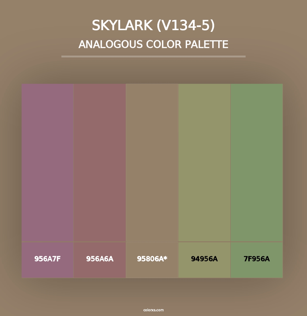 Skylark (V134-5) - Analogous Color Palette