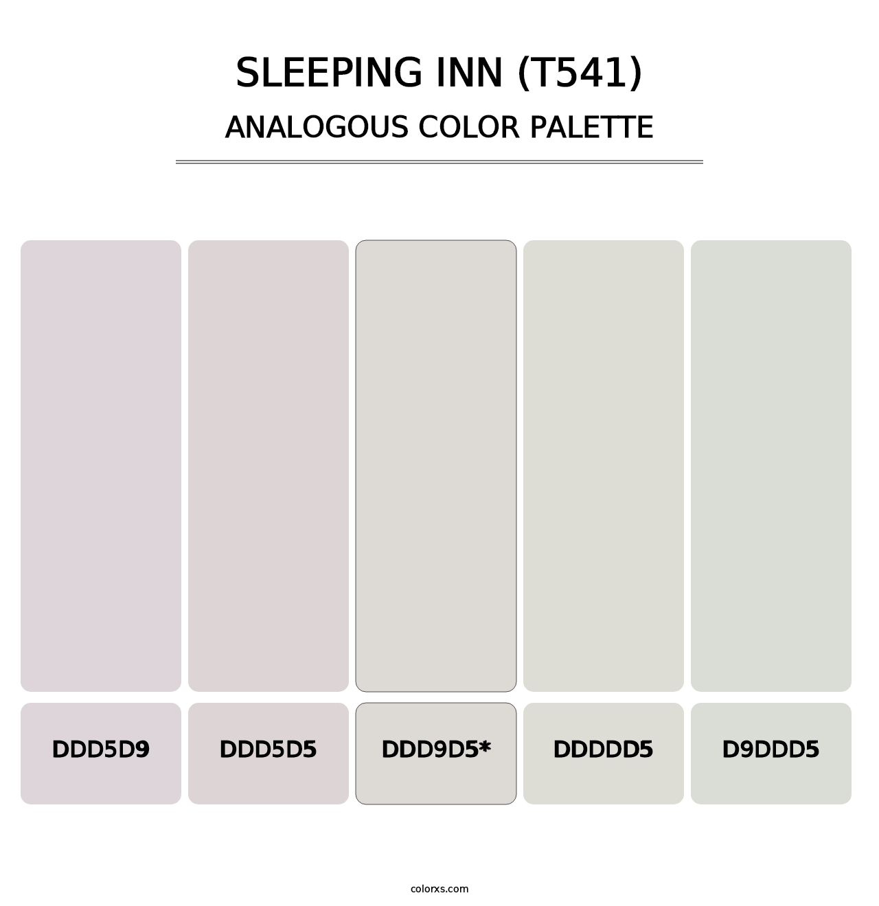 Sleeping Inn (T541) - Analogous Color Palette