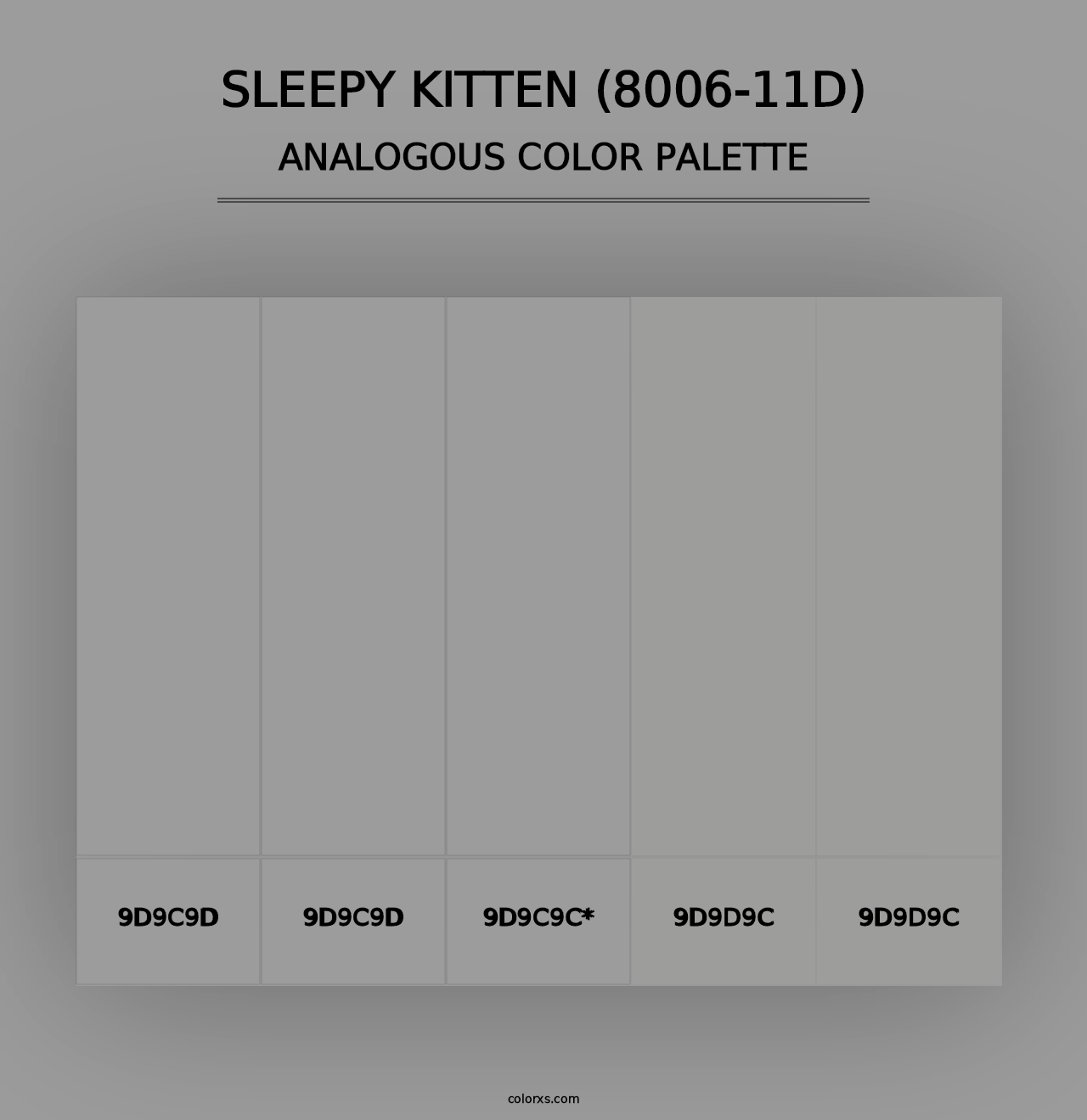 Sleepy Kitten (8006-11D) - Analogous Color Palette