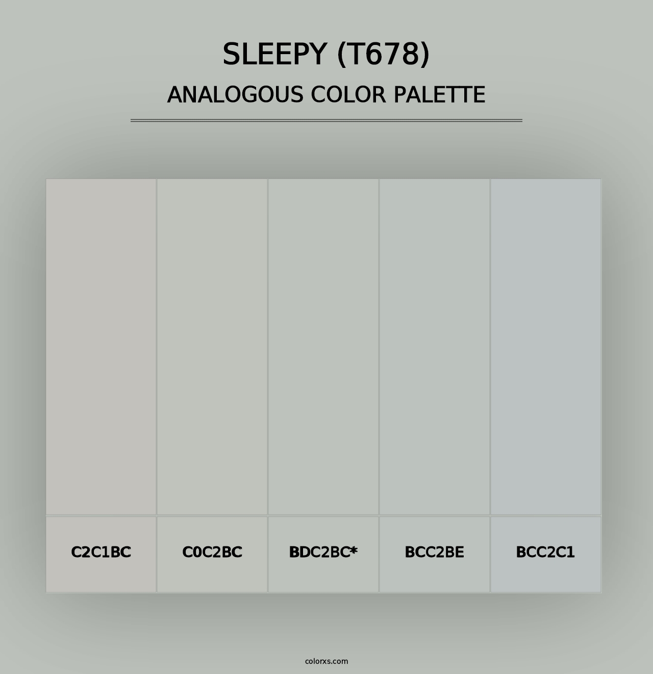 Sleepy (T678) - Analogous Color Palette