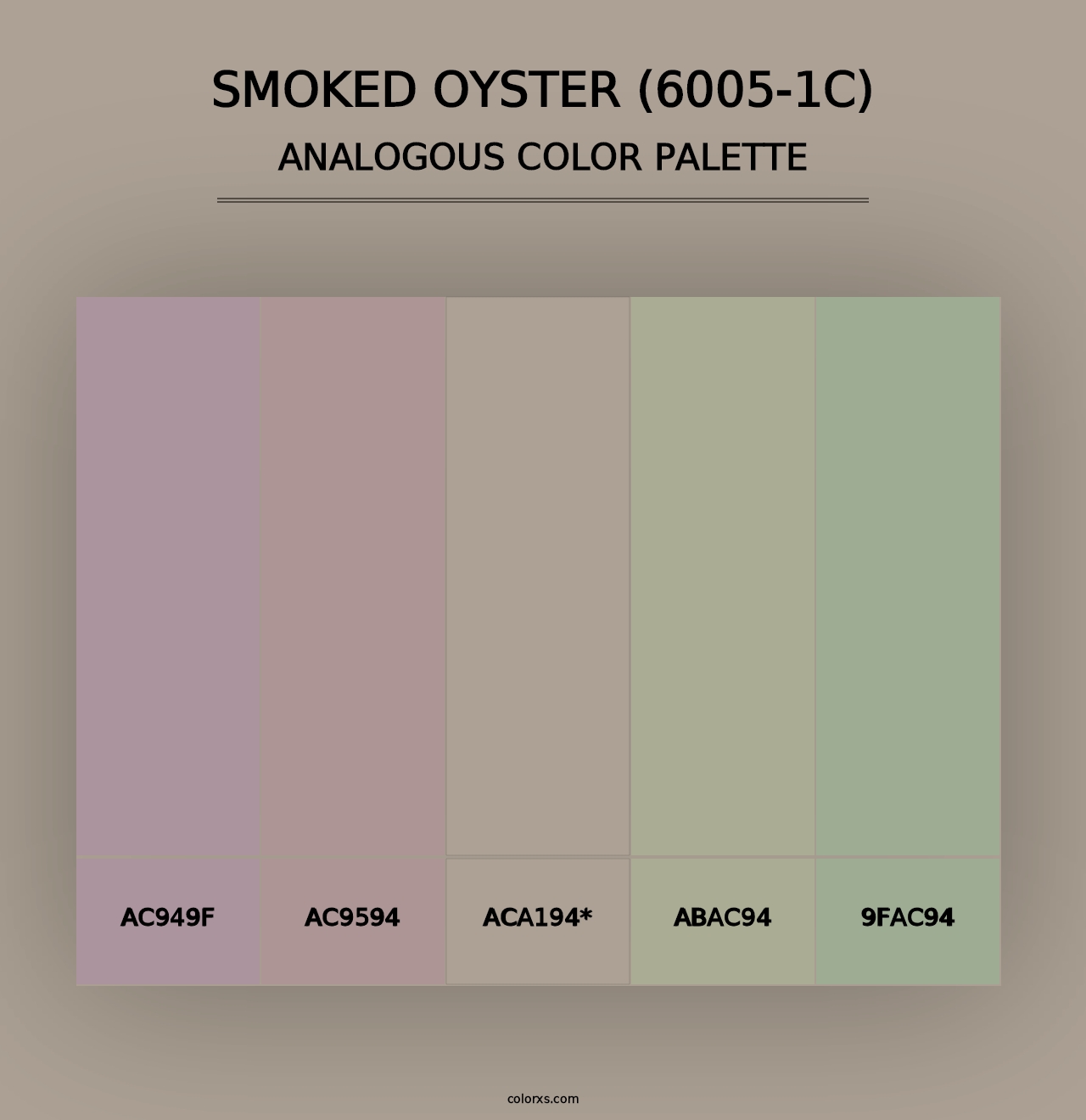 Smoked Oyster (6005-1C) - Analogous Color Palette