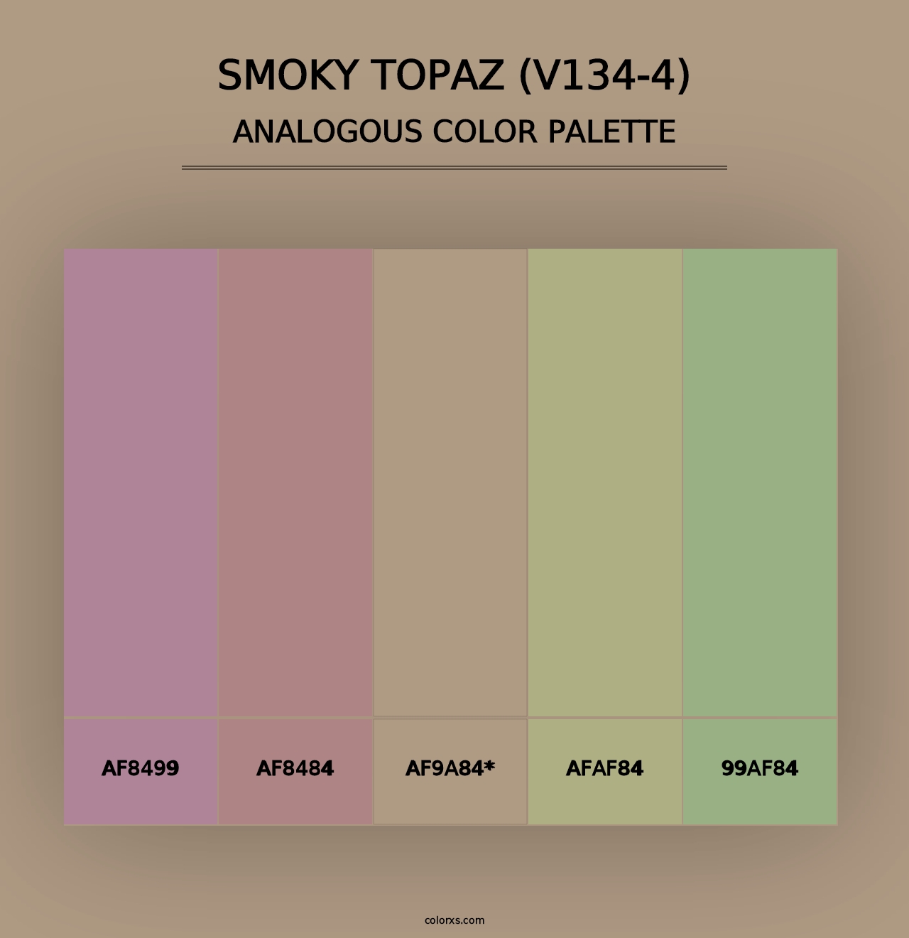 Smoky Topaz (V134-4) - Analogous Color Palette