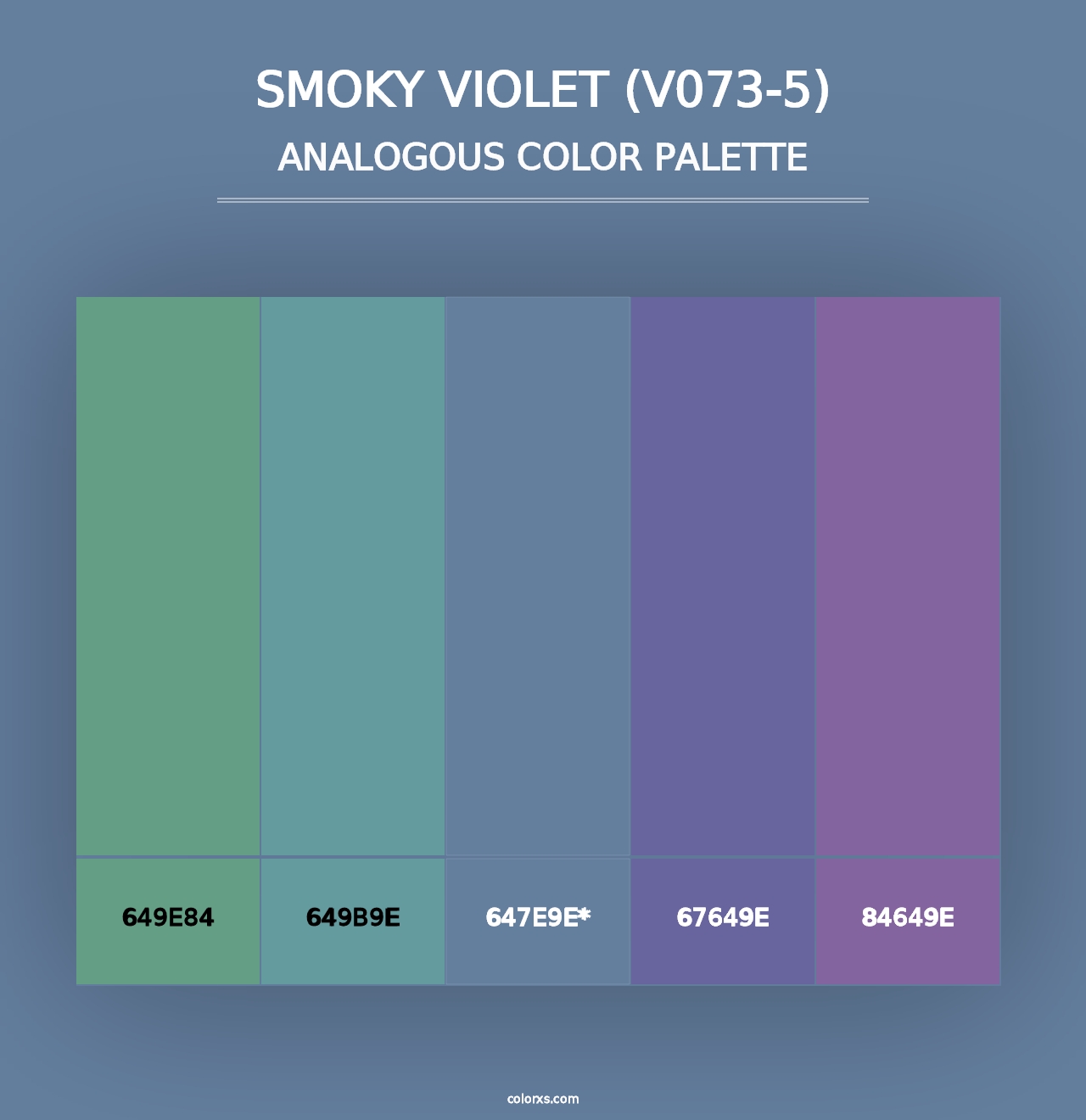 Smoky Violet (V073-5) - Analogous Color Palette