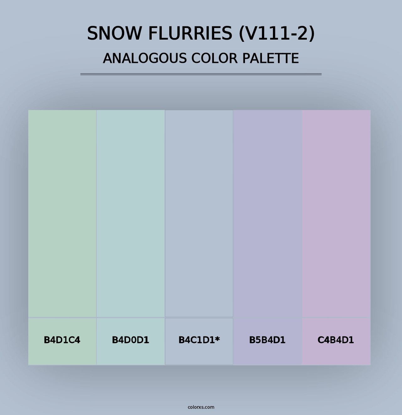 Snow Flurries (V111-2) - Analogous Color Palette