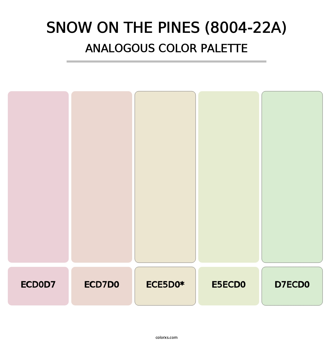 Snow on the Pines (8004-22A) - Analogous Color Palette