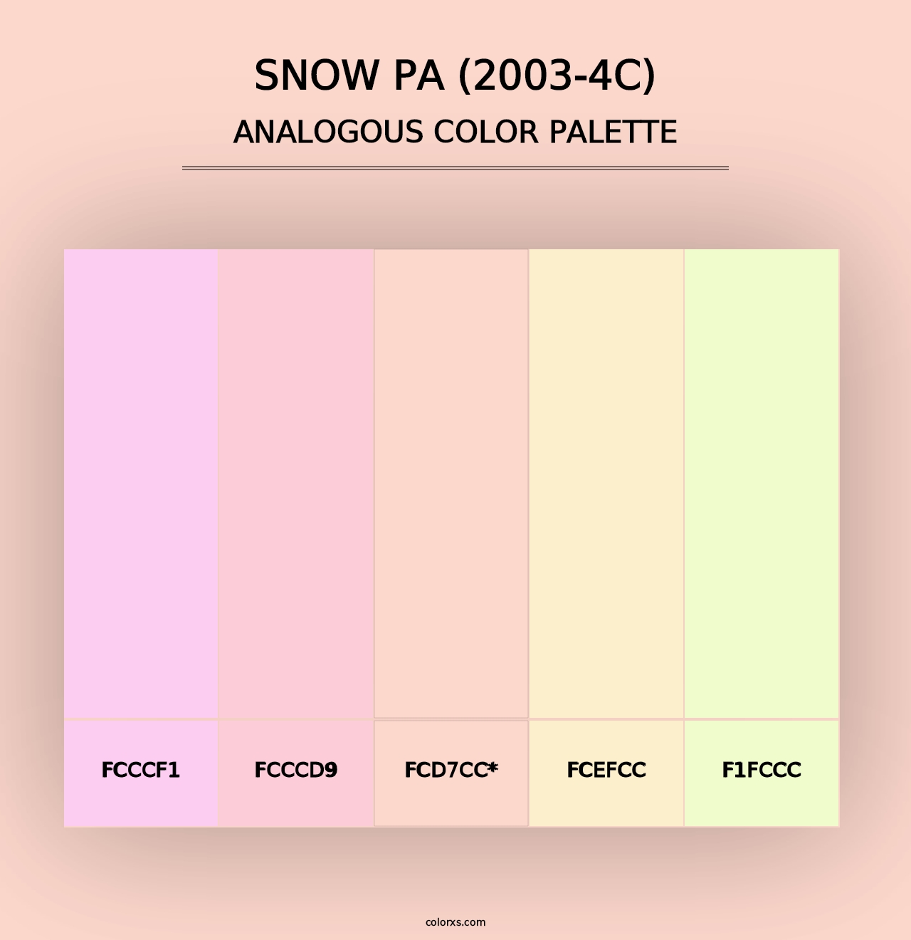 Snow Pa (2003-4C) - Analogous Color Palette