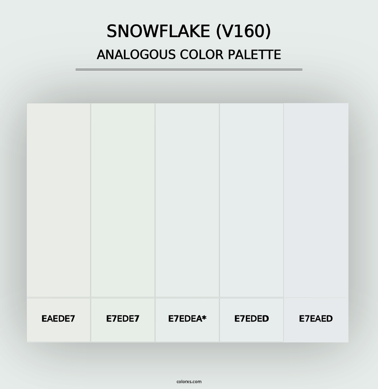 Snowflake (V160) - Analogous Color Palette