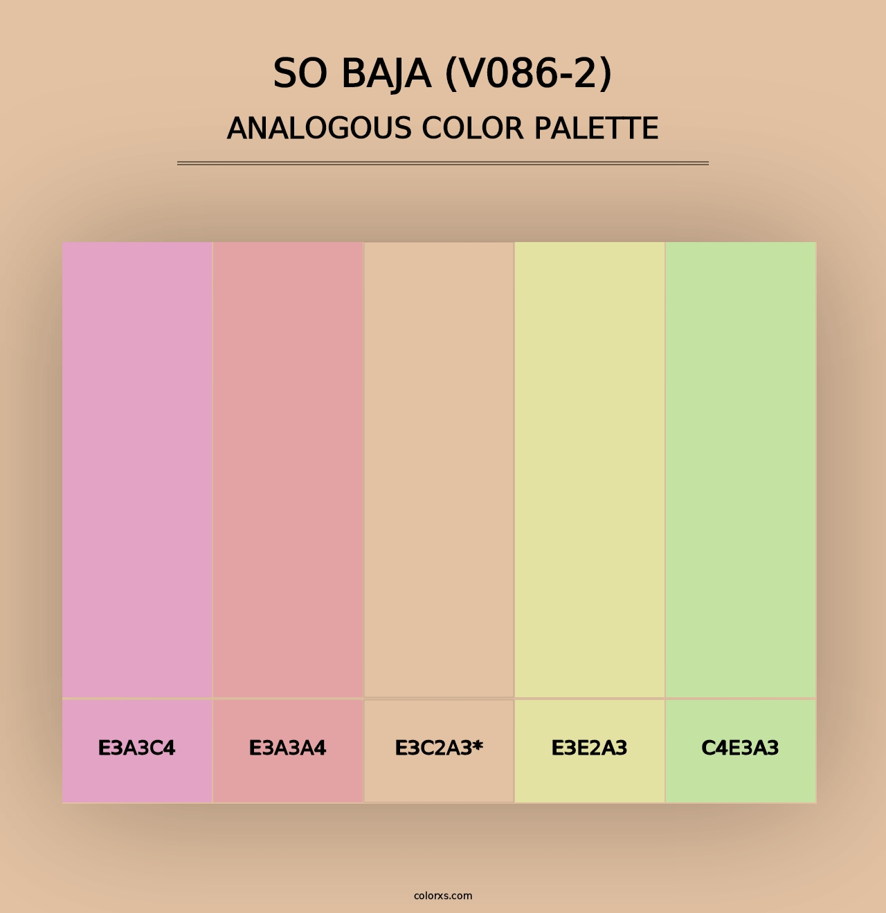 So Baja (V086-2) - Analogous Color Palette