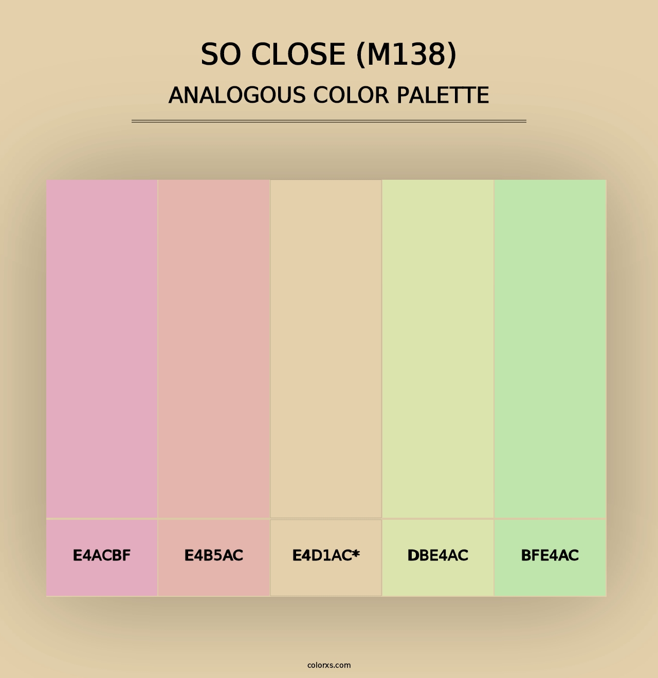 So Close (M138) - Analogous Color Palette