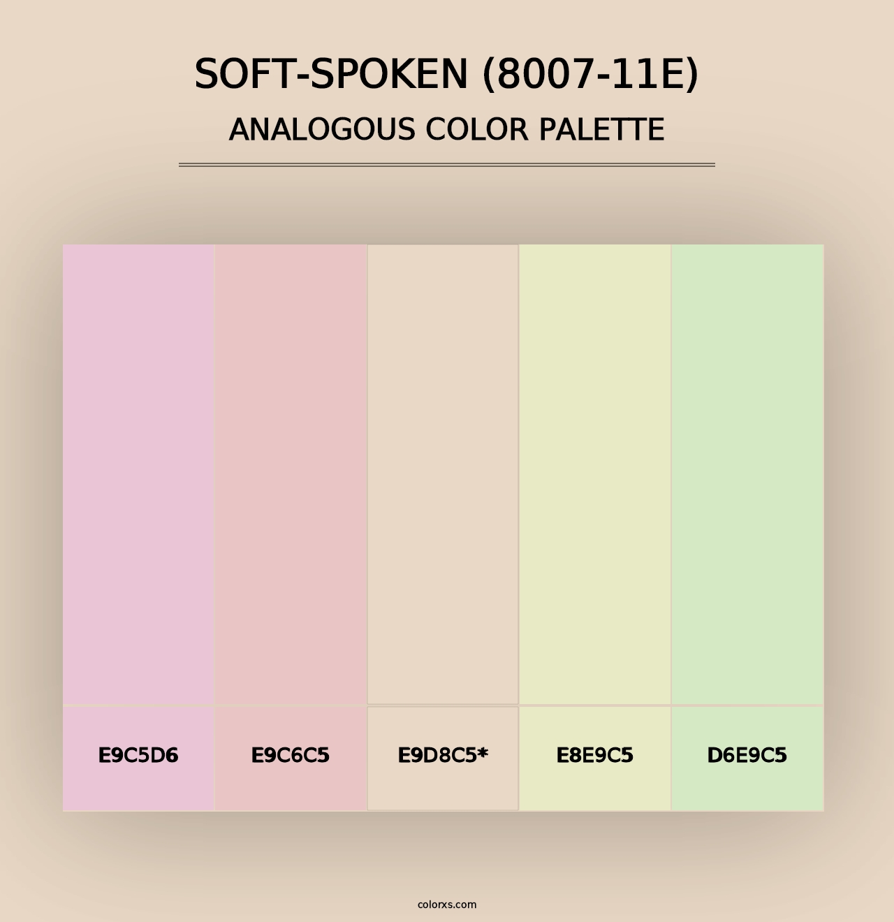 Soft-Spoken (8007-11E) - Analogous Color Palette