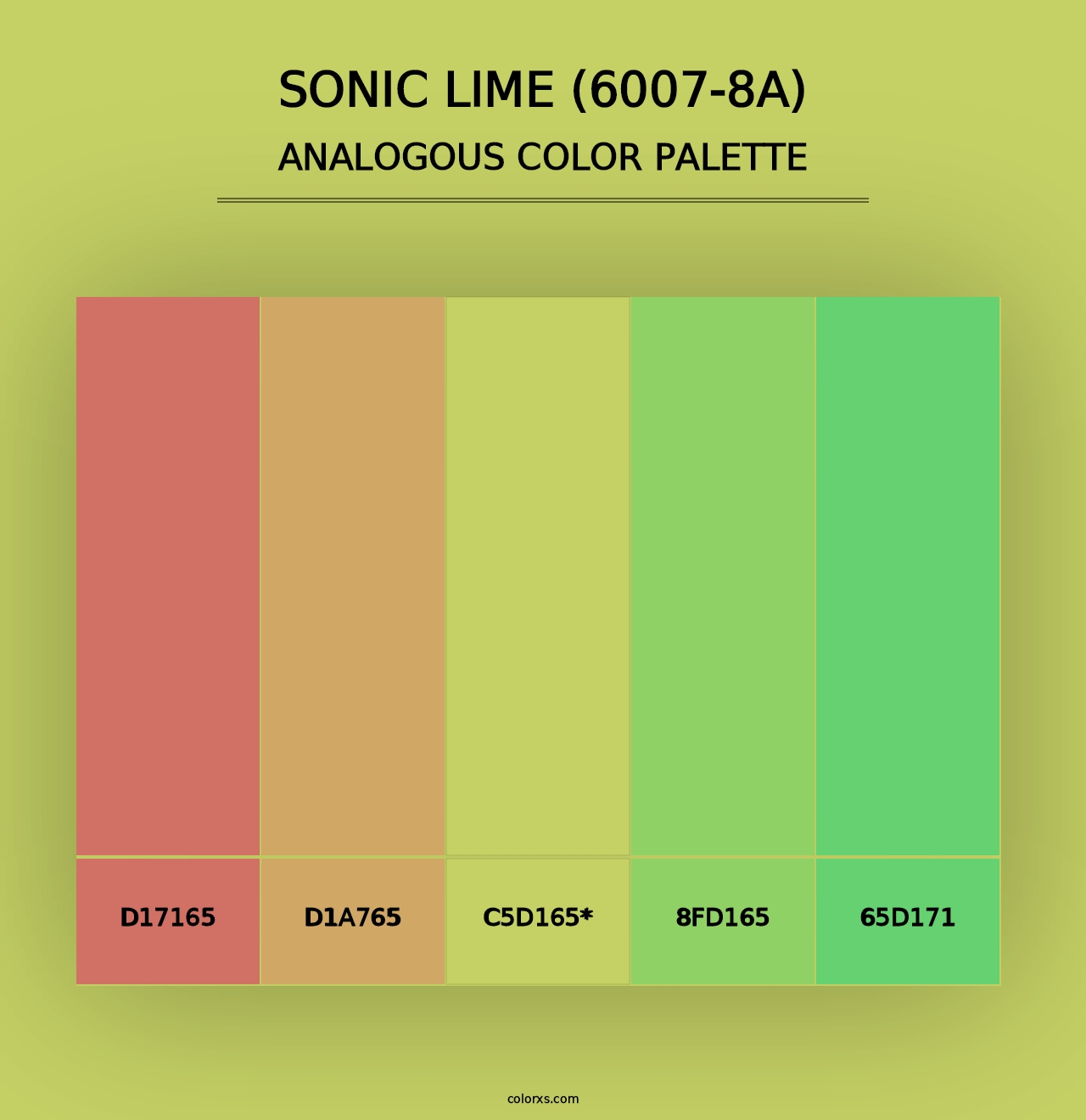 Sonic Lime (6007-8A) - Analogous Color Palette