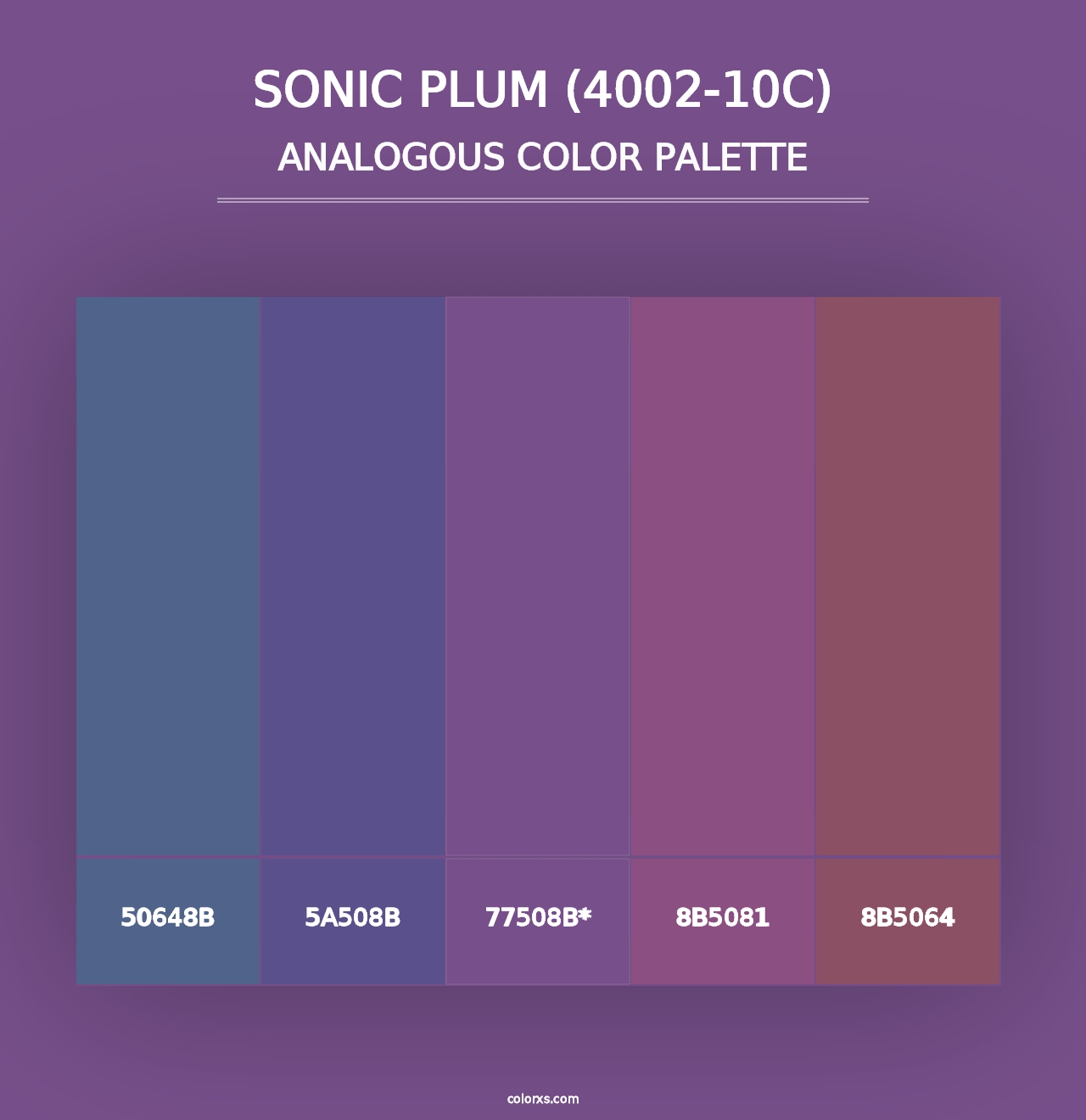 Sonic Plum (4002-10C) - Analogous Color Palette