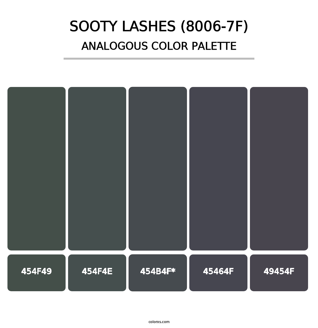 Sooty Lashes (8006-7F) - Analogous Color Palette