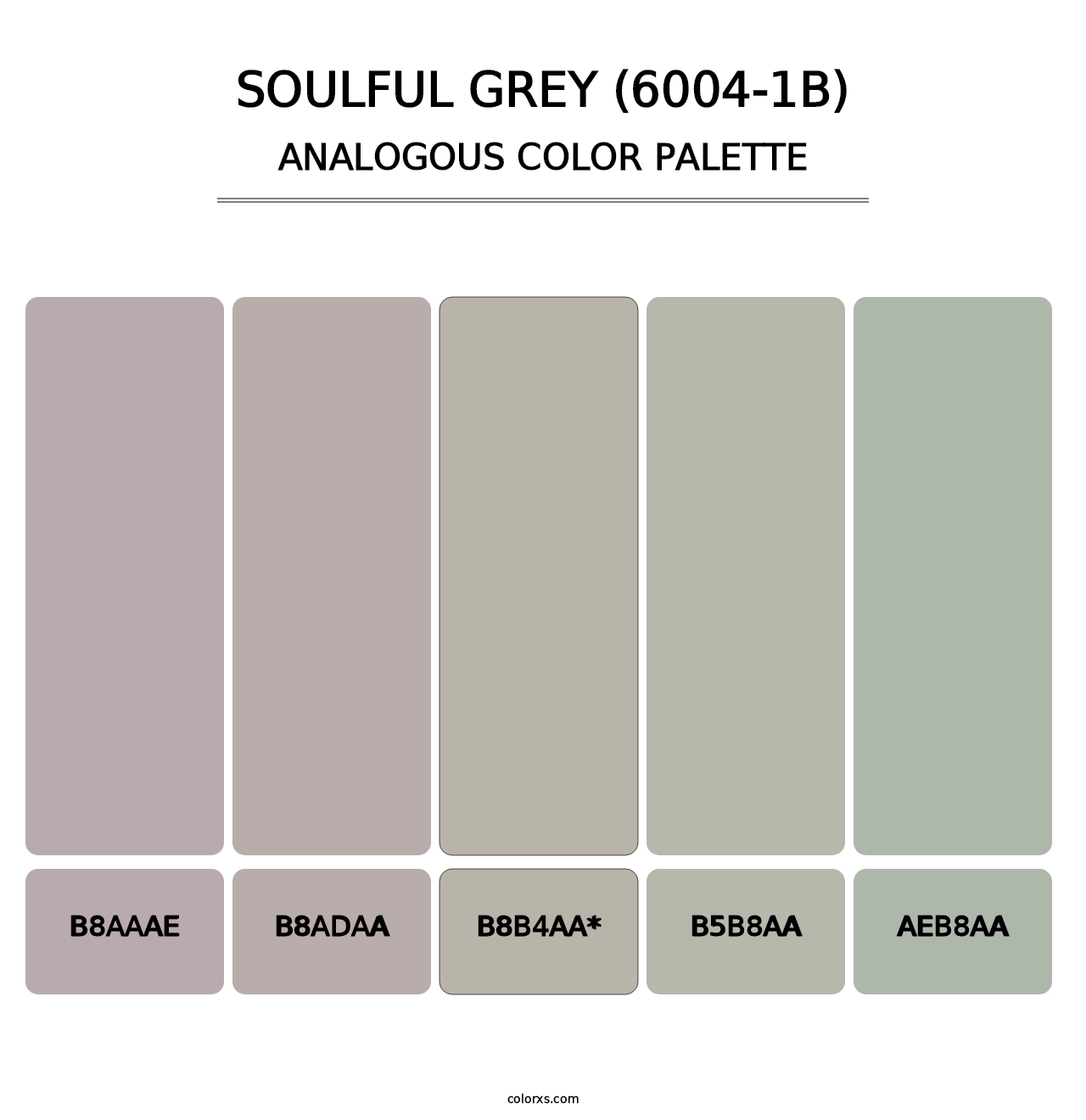 Soulful Grey (6004-1B) - Analogous Color Palette