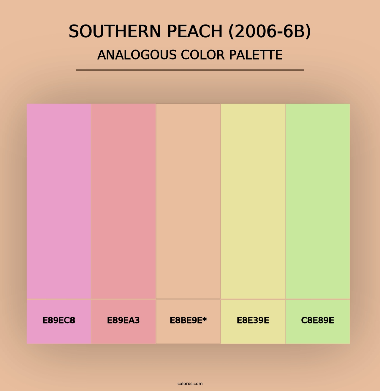 Southern Peach (2006-6B) - Analogous Color Palette