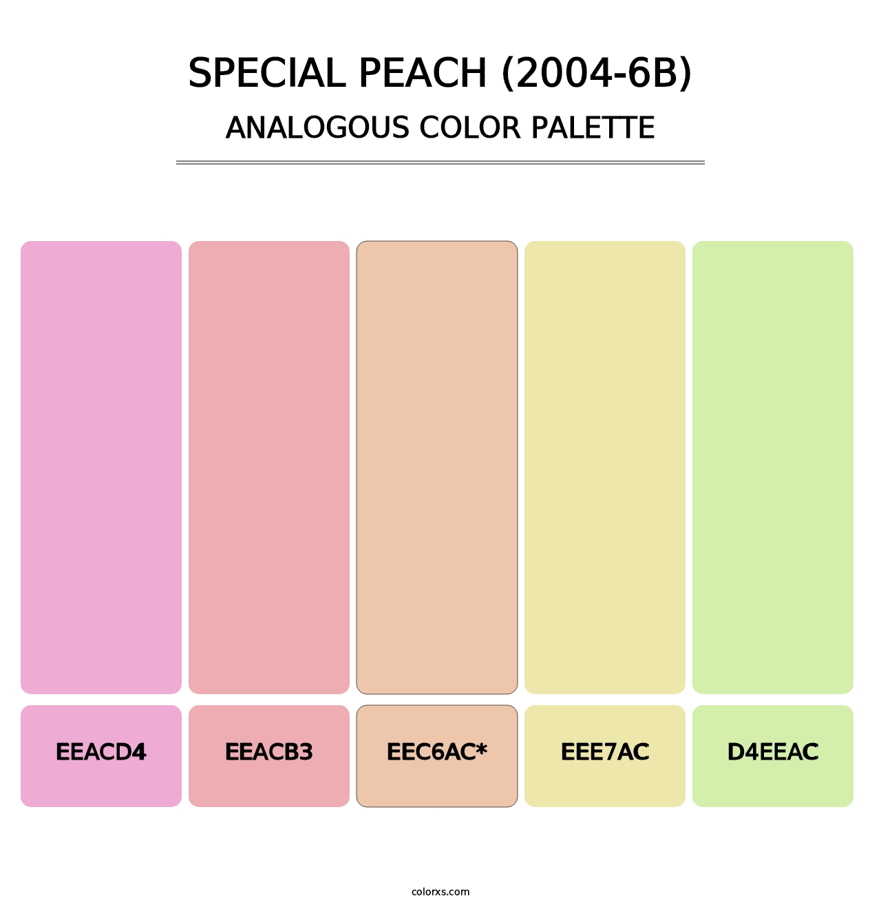 Special Peach (2004-6B) - Analogous Color Palette