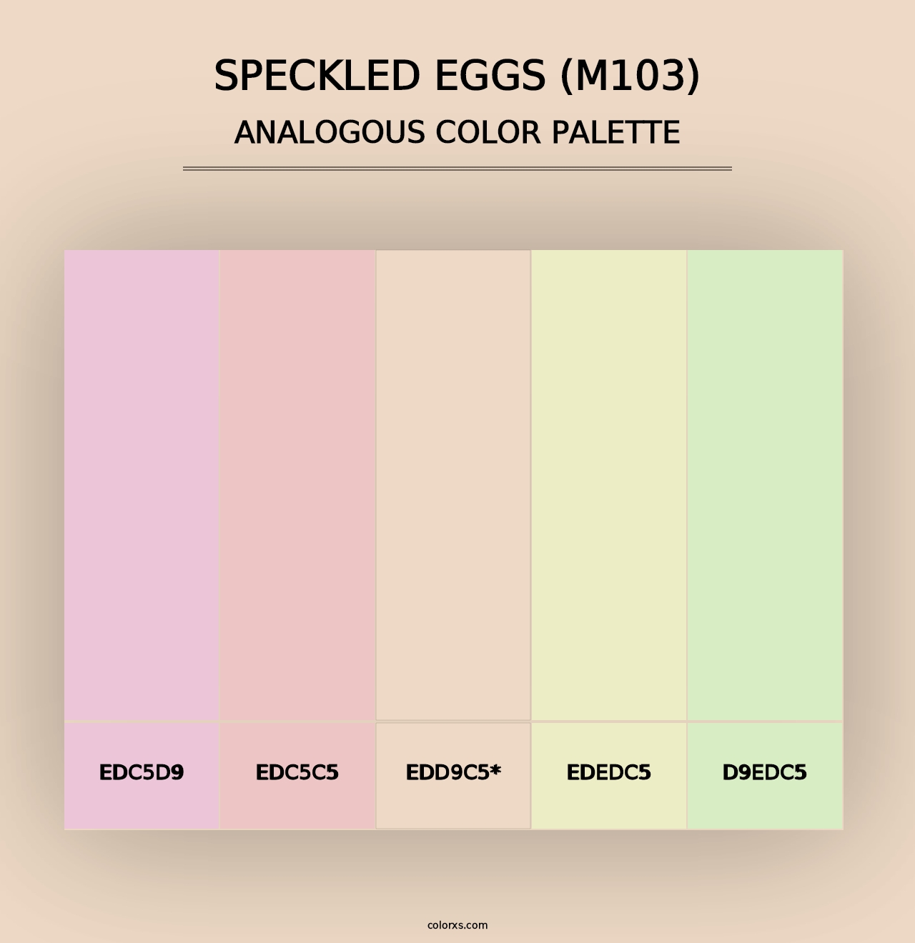 Speckled Eggs (M103) - Analogous Color Palette