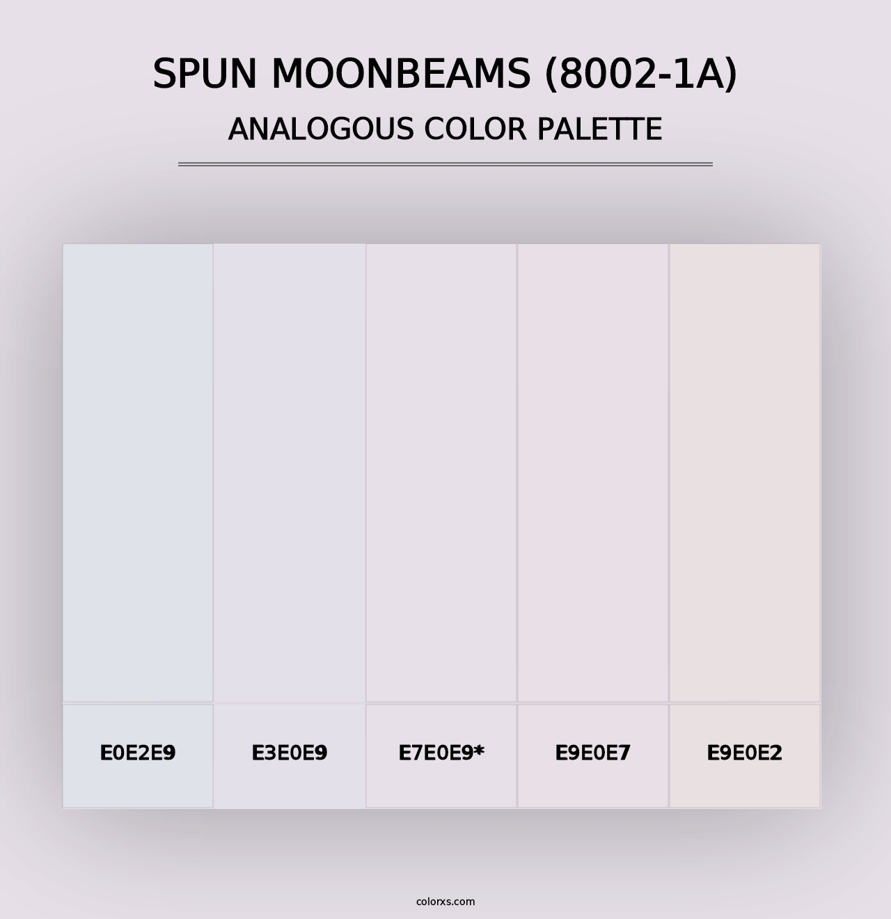 Spun Moonbeams (8002-1A) - Analogous Color Palette