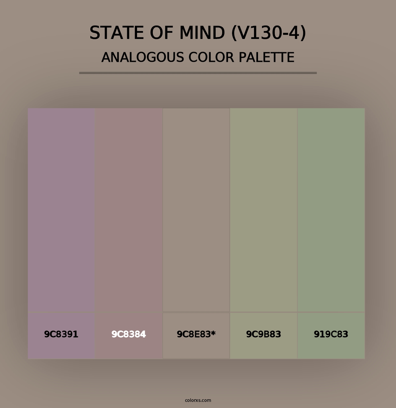 State of Mind (V130-4) - Analogous Color Palette