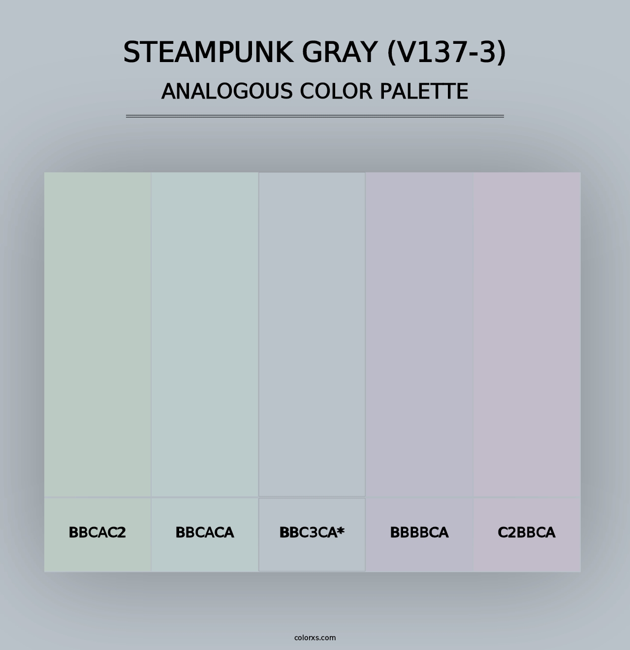 Steampunk Gray (V137-3) - Analogous Color Palette