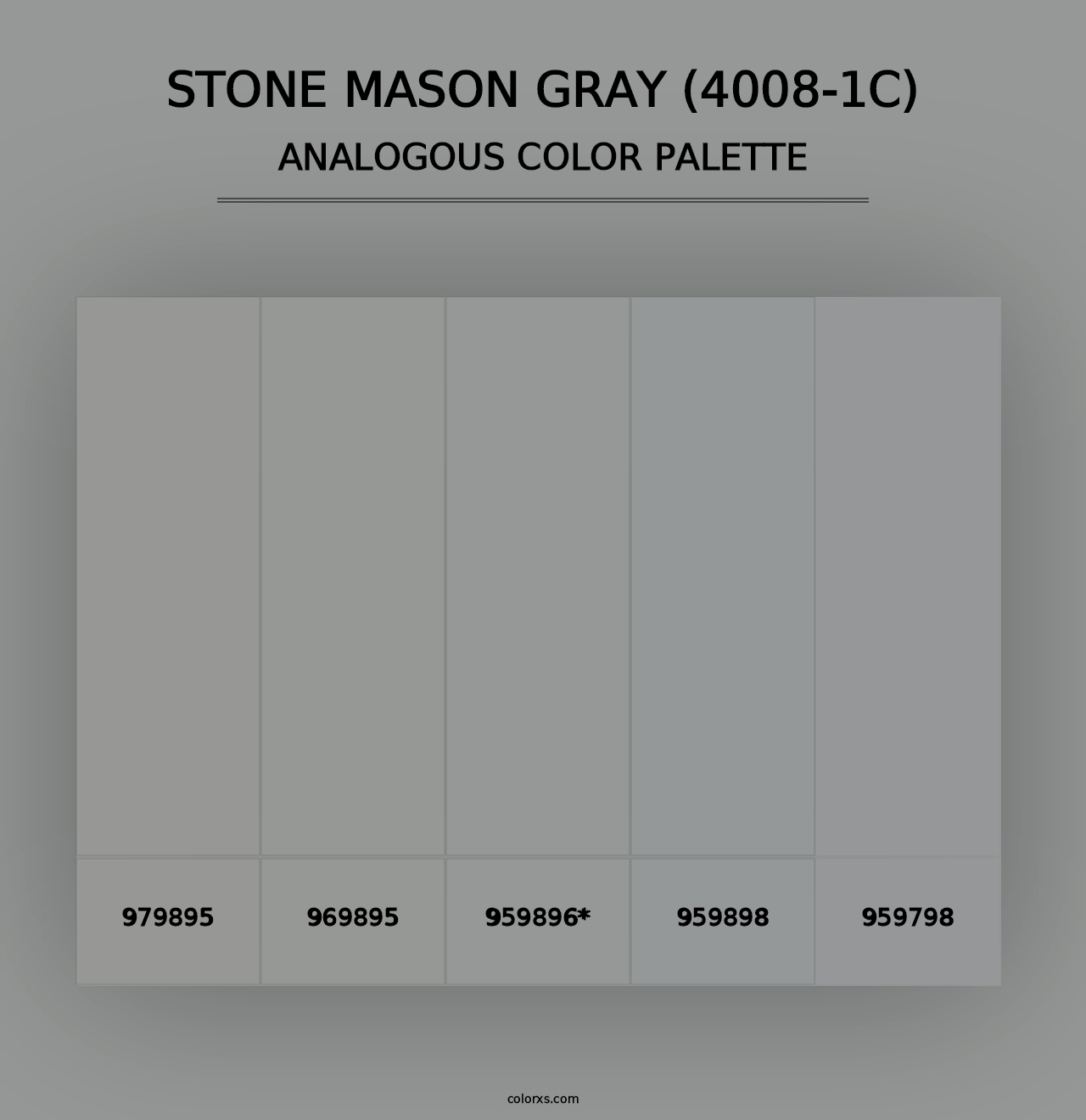 Stone Mason Gray (4008-1C) - Analogous Color Palette