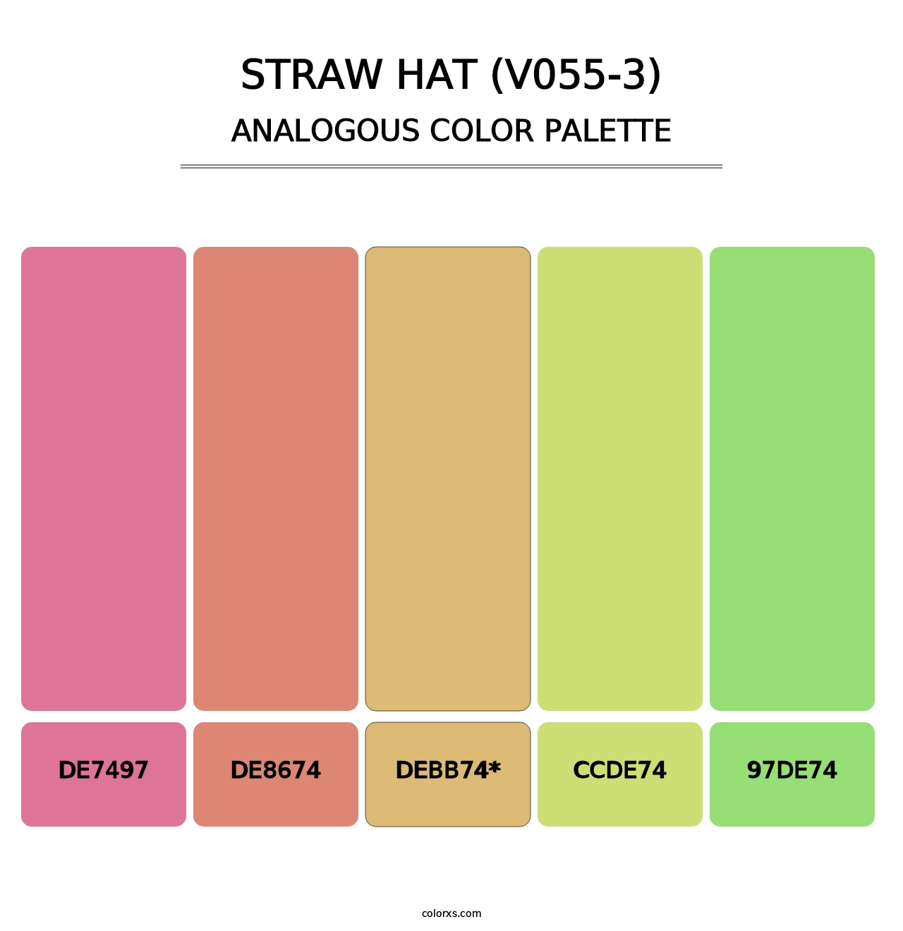 Straw Hat (V055-3) - Analogous Color Palette