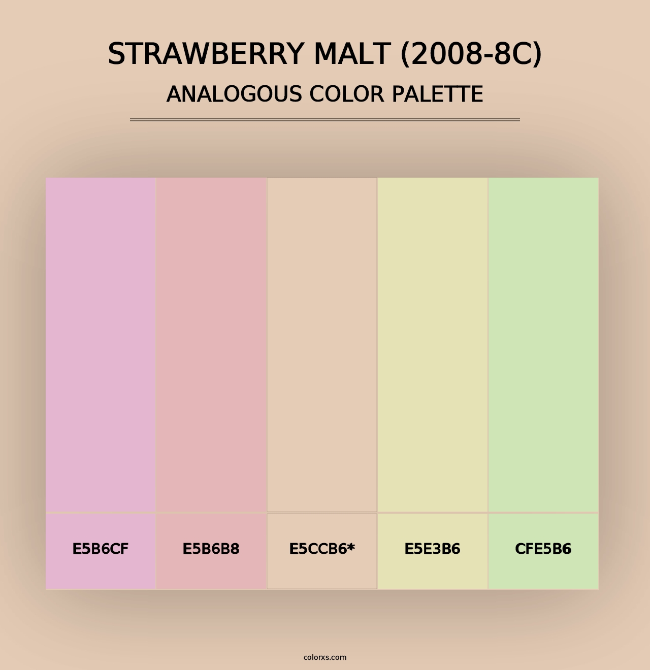 Strawberry Malt (2008-8C) - Analogous Color Palette