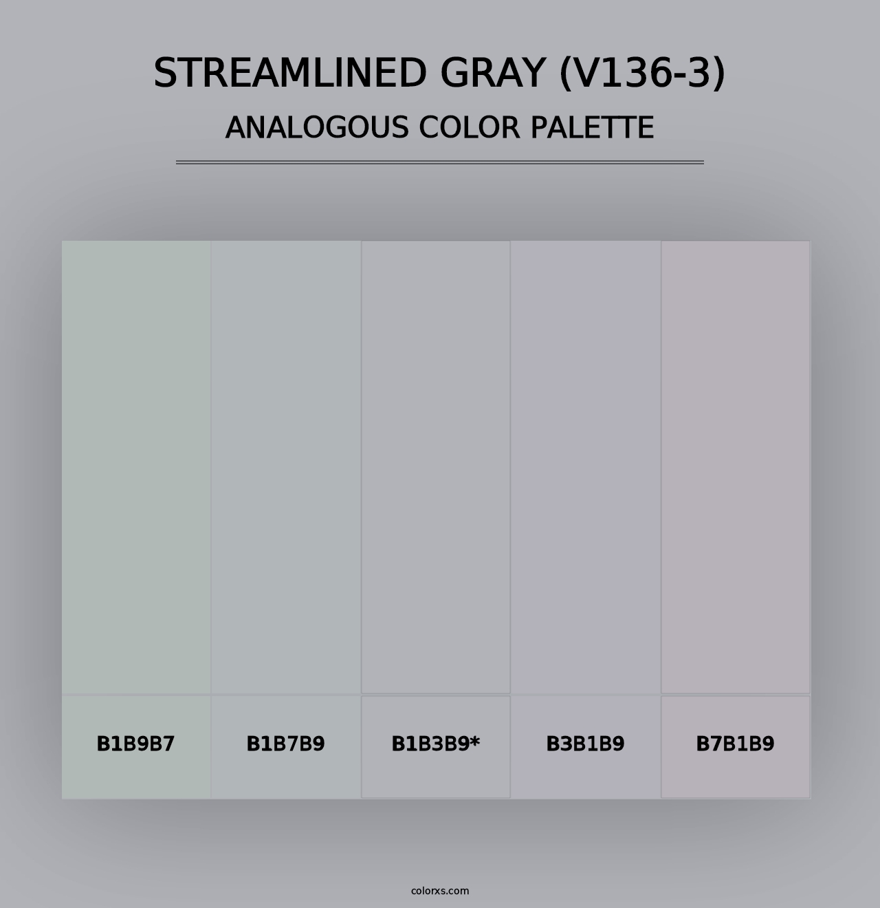 Streamlined Gray (V136-3) - Analogous Color Palette