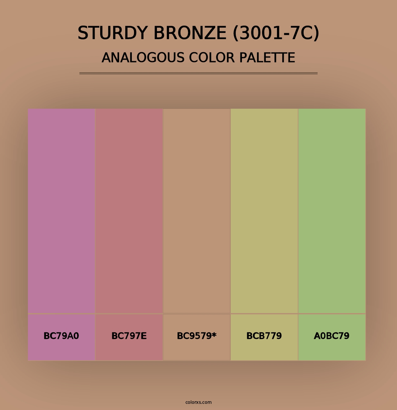 Sturdy Bronze (3001-7C) - Analogous Color Palette