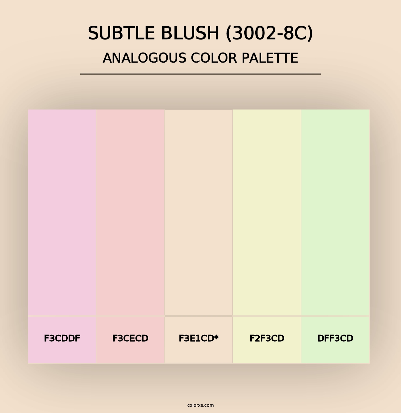 Subtle Blush (3002-8C) - Analogous Color Palette