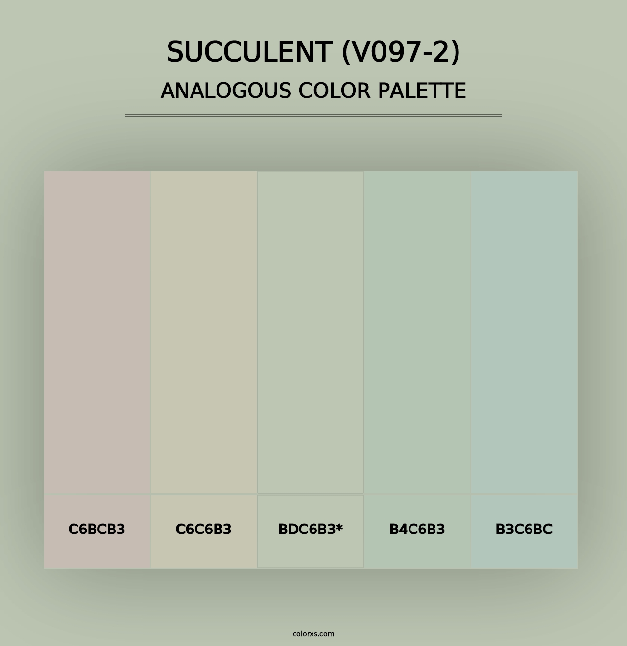 Succulent (V097-2) - Analogous Color Palette