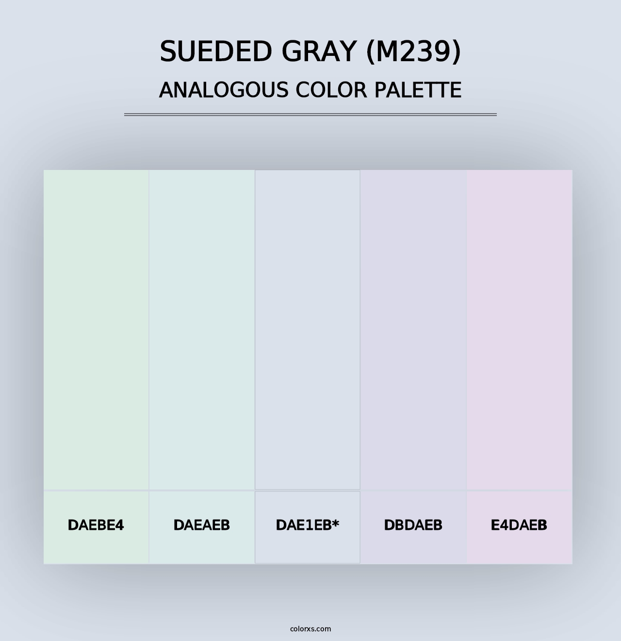 Sueded Gray (M239) - Analogous Color Palette