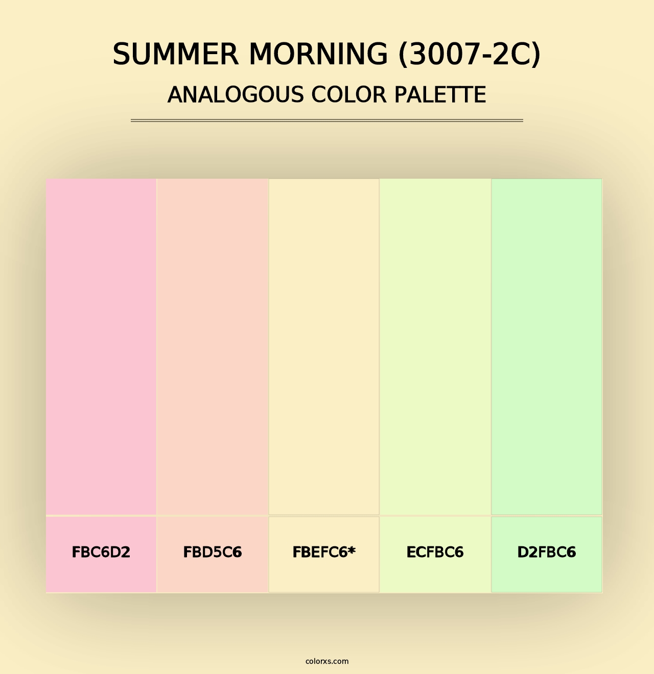 Summer Morning (3007-2C) - Analogous Color Palette