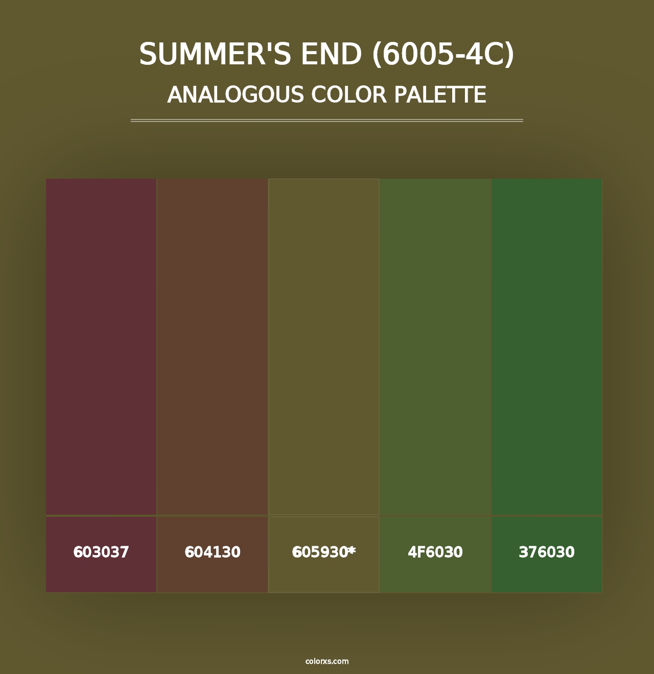 Summer's End (6005-4C) - Analogous Color Palette