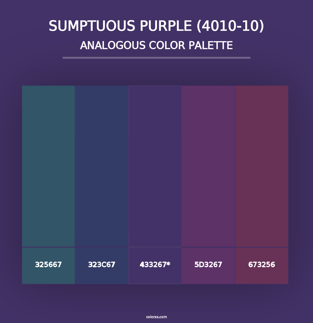 Sumptuous Purple (4010-10) - Analogous Color Palette