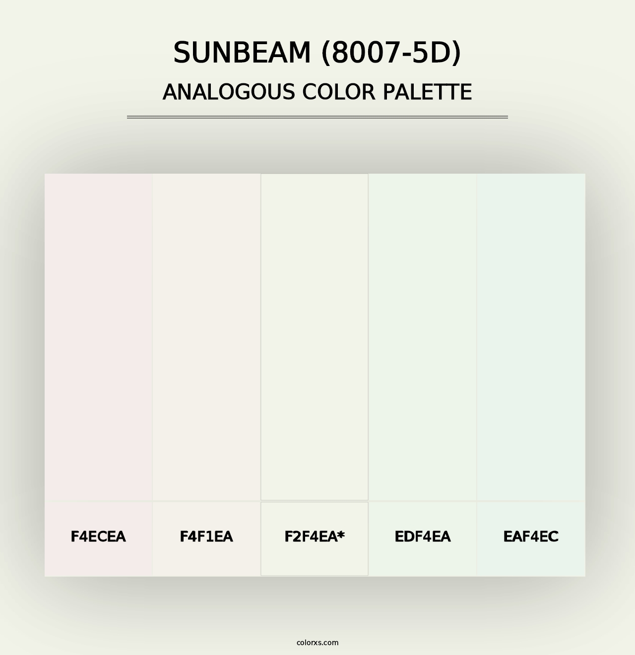 Sunbeam (8007-5D) - Analogous Color Palette