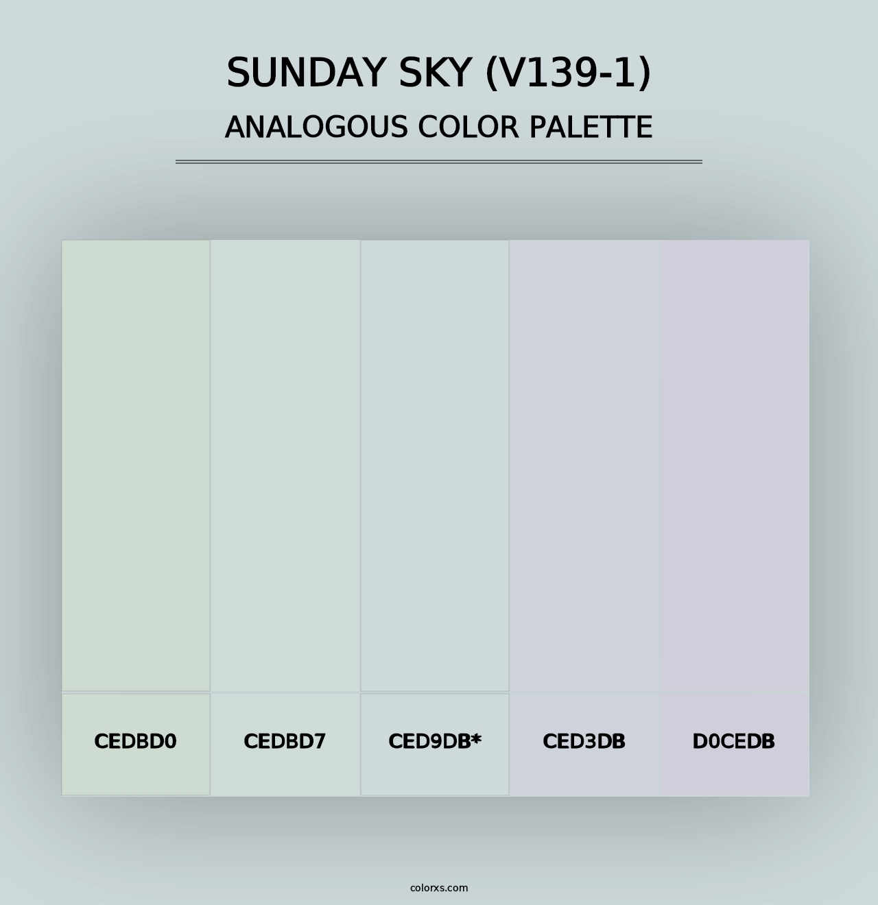 Sunday Sky (V139-1) - Analogous Color Palette