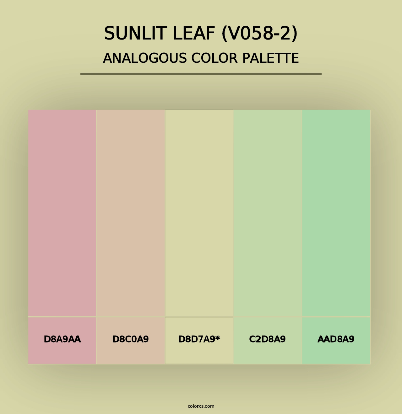 Sunlit Leaf (V058-2) - Analogous Color Palette