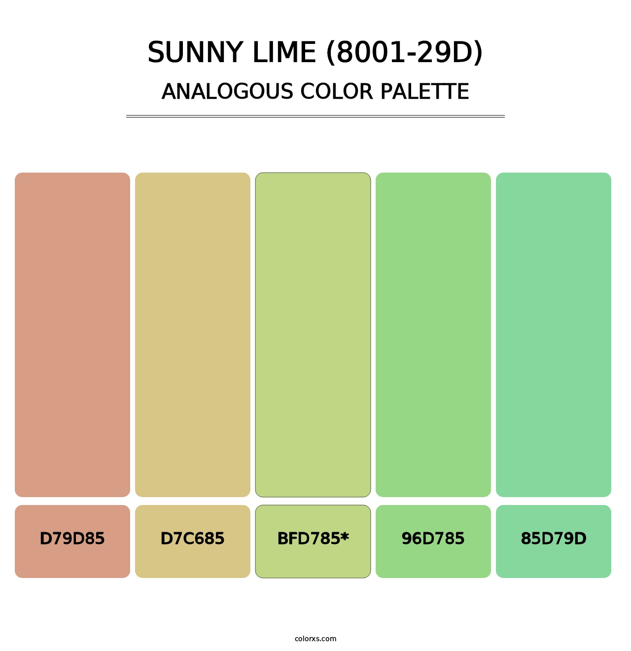 Sunny Lime (8001-29D) - Analogous Color Palette