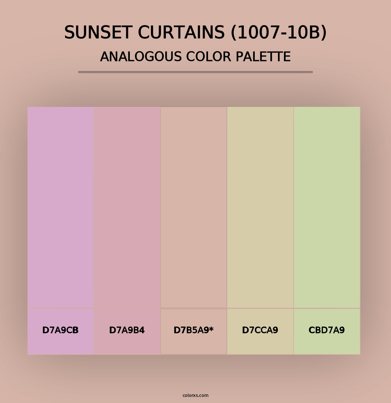 Sunset Curtains (1007-10B) - Analogous Color Palette