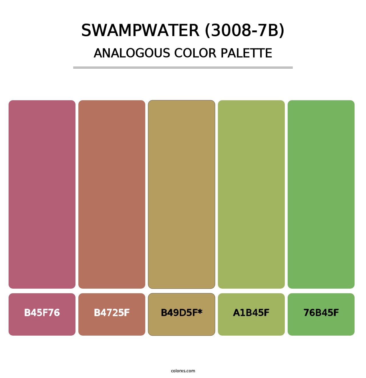 Swampwater (3008-7B) - Analogous Color Palette