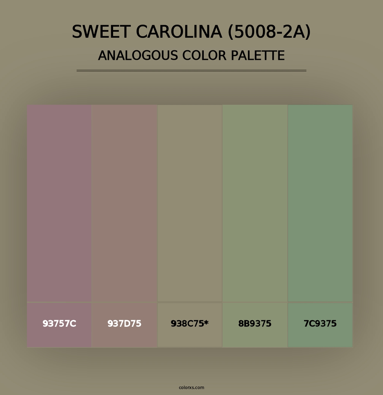 Sweet Carolina (5008-2A) - Analogous Color Palette