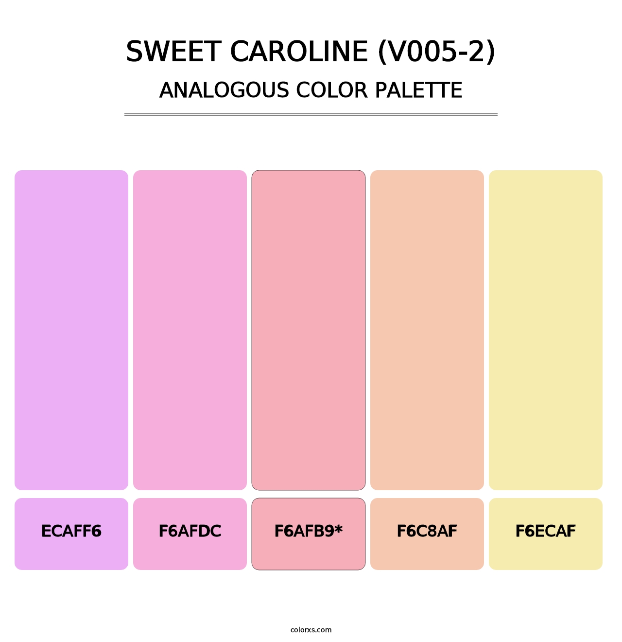 Sweet Caroline (V005-2) - Analogous Color Palette