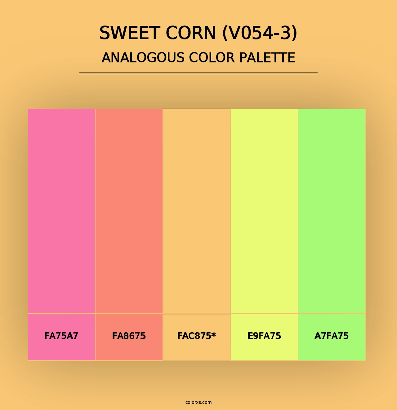 Sweet Corn (V054-3) - Analogous Color Palette