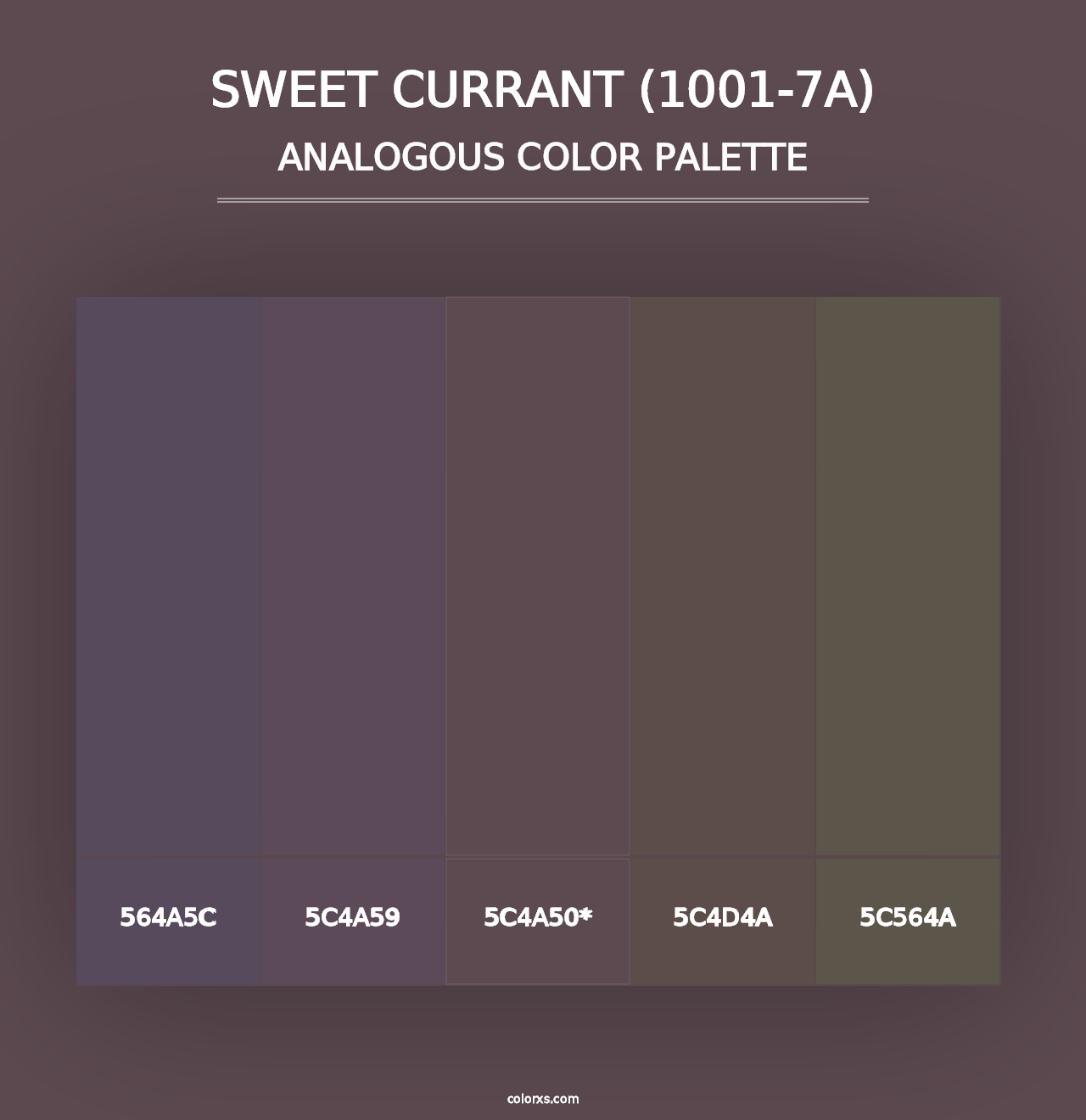 Sweet Currant (1001-7A) - Analogous Color Palette