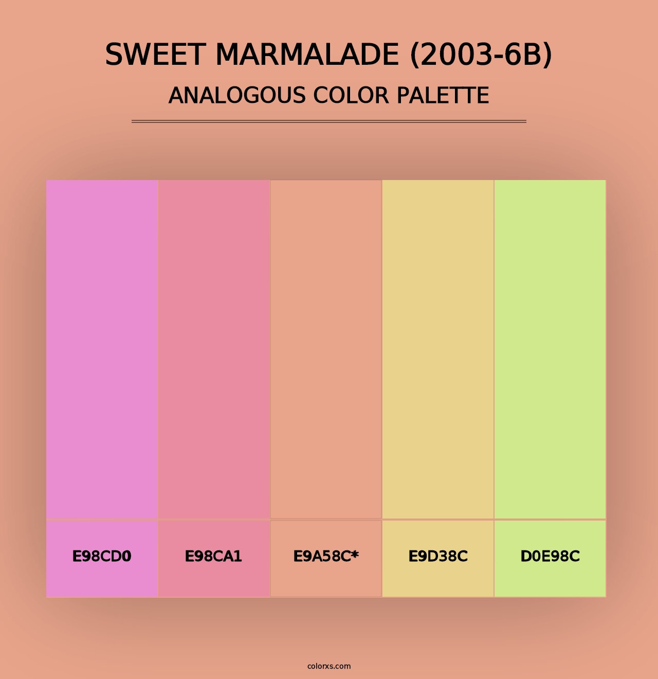 Sweet Marmalade (2003-6B) - Analogous Color Palette