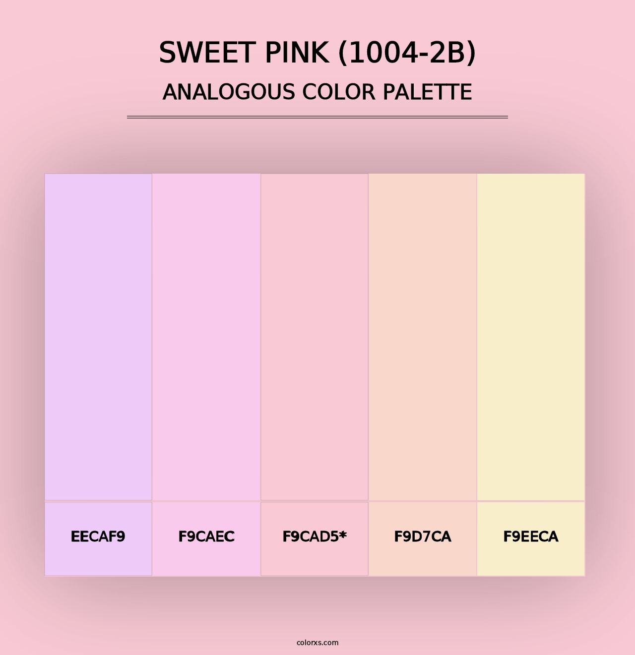 Sweet Pink (1004-2B) - Analogous Color Palette