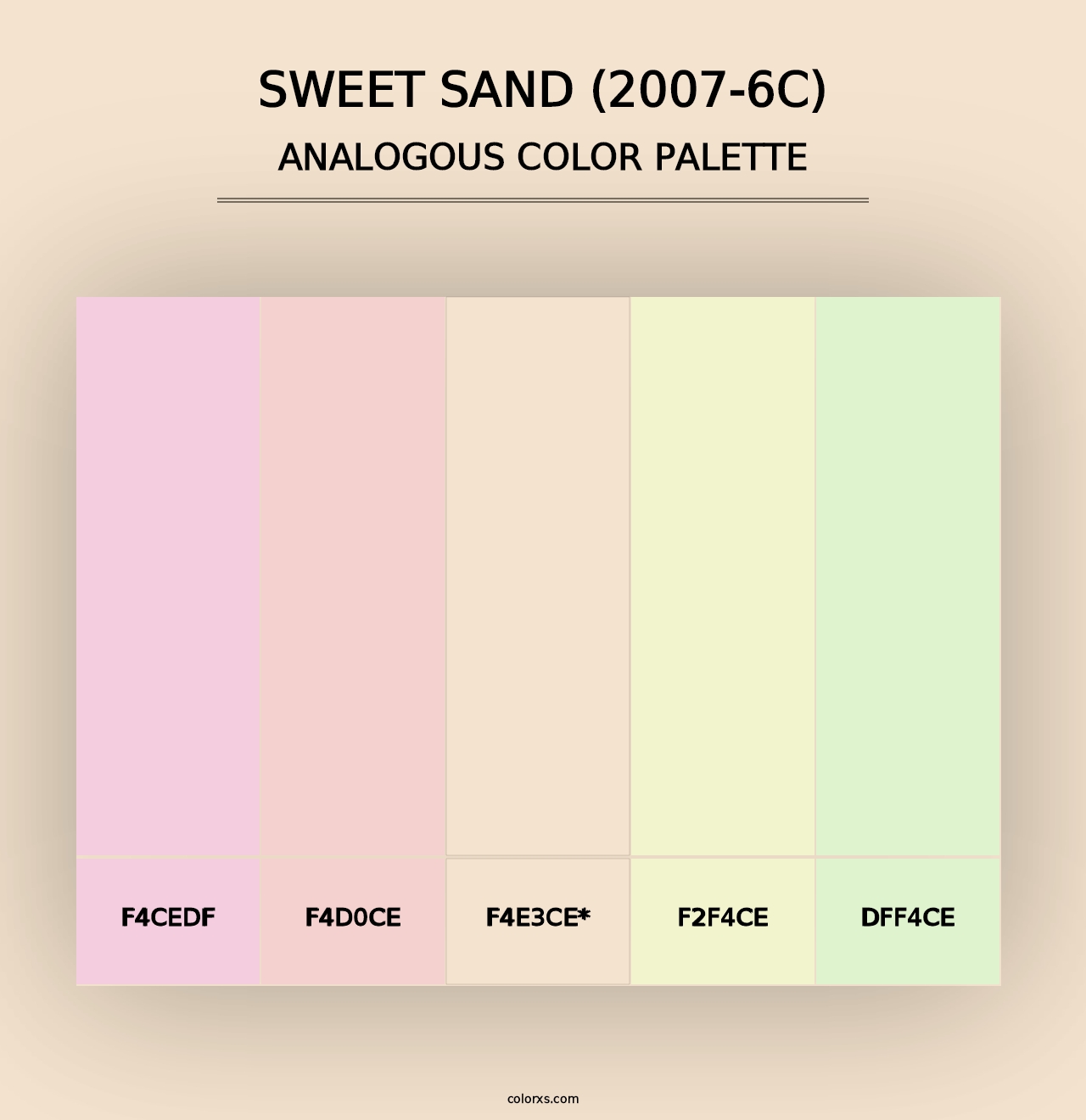 Sweet Sand (2007-6C) - Analogous Color Palette