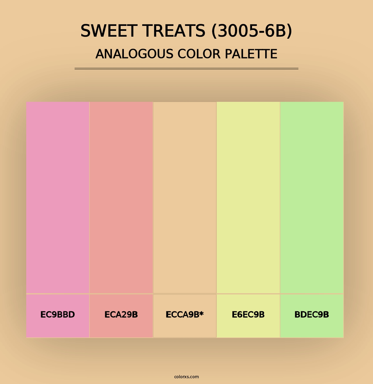 Sweet Treats (3005-6B) - Analogous Color Palette