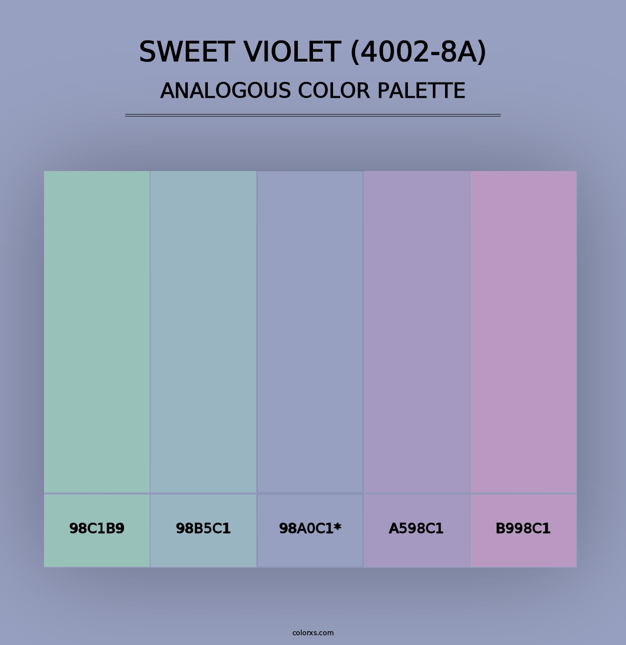 Sweet Violet (4002-8A) - Analogous Color Palette